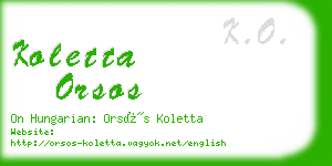 koletta orsos business card